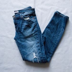 J Brand The Pencil Leg Big Time Distressed Jeans